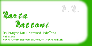 marta mattoni business card